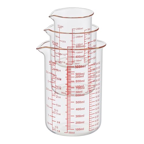 High Borosilicate Glass Measuring Cup Set