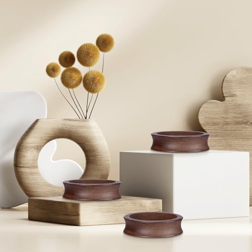 Pack of 3 Wooden Sphere Holder Display Stand for Crystal Sport Ball