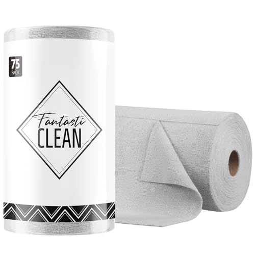 Microfiber Cleaning Cloth Roll (75 Count)