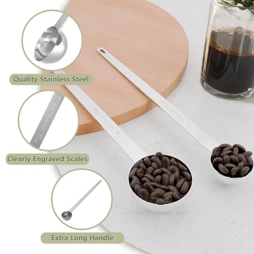 2PCS Extra Long Handle Coffee Scoop (2 Count)