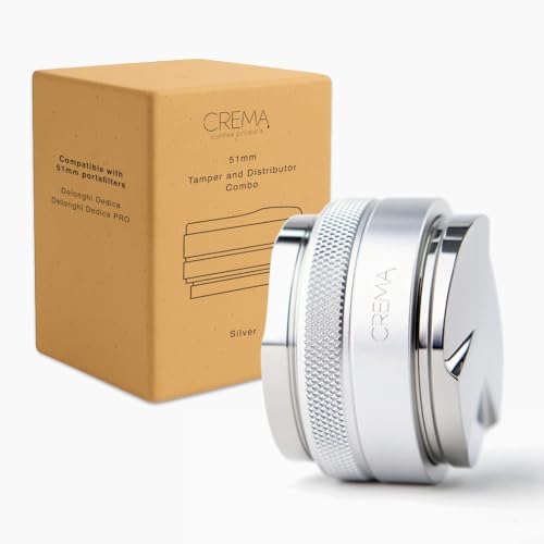 Coffee Products 51mm Hand Tamper & Coffee Distributor for Delonghi