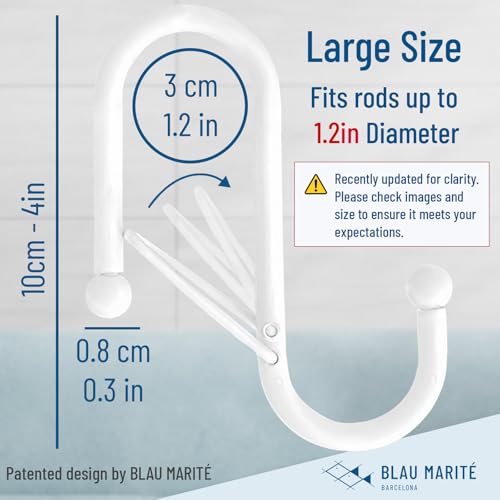 6 Pack Metal S Hooks for Hanging (6 Count)