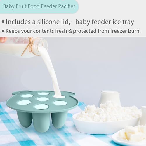 Silicone Baby Food Freezer Tray with Teething Popsicle Molds