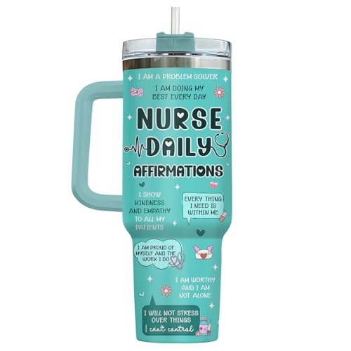 Nurse Life Funny Daily 40 oz Tumbler with Handle