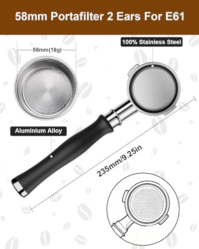 58mm Bottomless Portafilter For E61