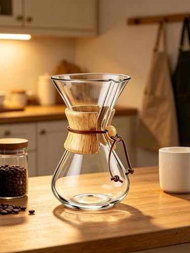 subjectthree Drip Coffee Pour Over Glass Coffee Maker Kit 8 Cup