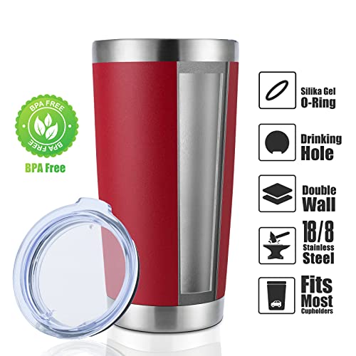 20oz Stainless Steel Tumbler Bulk with Lid (8 Count)