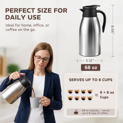 Thermal Coffee Carafe for Keeping Hot