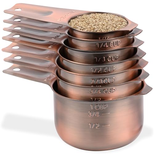 Copper Measuring Cups and Spoons Set 17