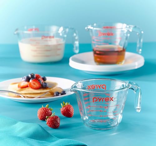 Essentials (3-Pack) Glass Measuring Cups Set (1, 2 & 4 Cup) (3 Count)