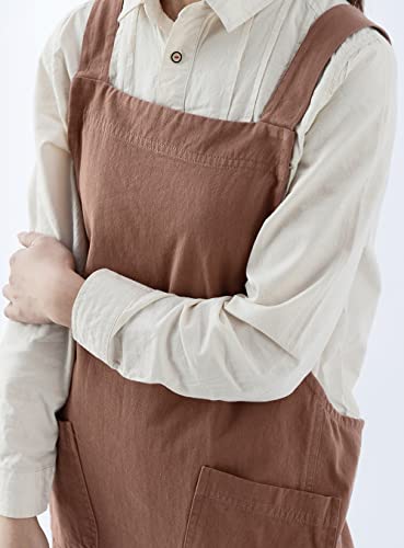 Soft Cotton Linen Apron for Women