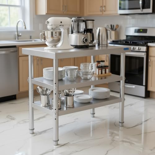 Stainless Steel Table Commercial Stainless Steel Prep Table 18 x 30 Inch