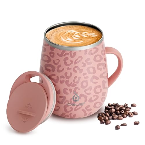 16 oz Insulated Coffee Mug with Lid and Handle