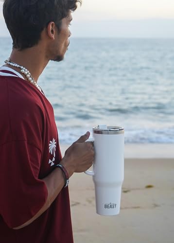 Beast 50 oz Tumbler with Handle Stainless Steel Vacuum Insulated Coffee Ice Cup Double Wall Travel Flask