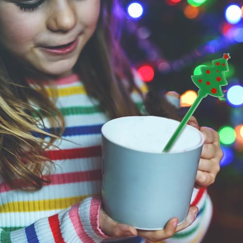 30 Pcs Christmas Drink Stirrers Christmas Tree Stir Sticks (30 Count)