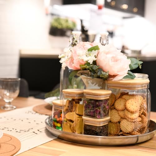 Glass Food Storage Jars Square 37oz (4 Count)