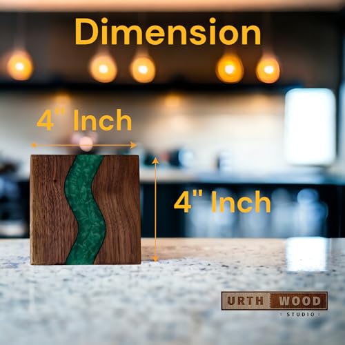 Wood Coaster Set for Drinks (4 Count)