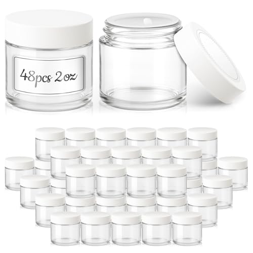 2 OZ Glass Jars with Lids (48 Count)