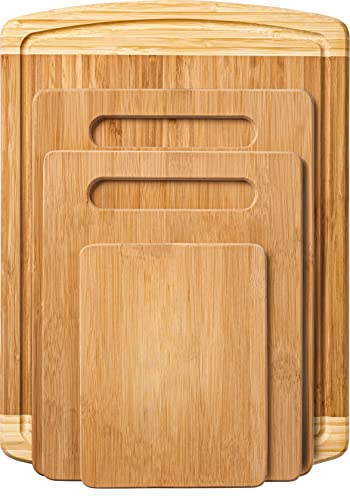 Bamboo Cutting Board Set of 4 (4 Count)