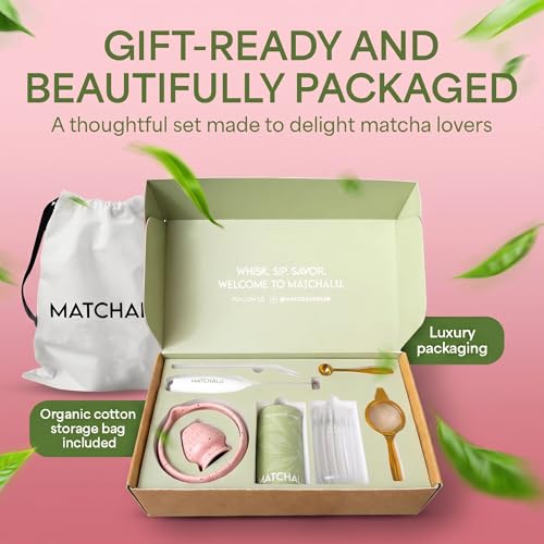 Matcha Whisk Set With Ceramic Matcha Bowl (9 Count)