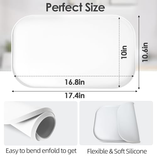 Silicone Coffee Maker Mat with Lip for Countertops