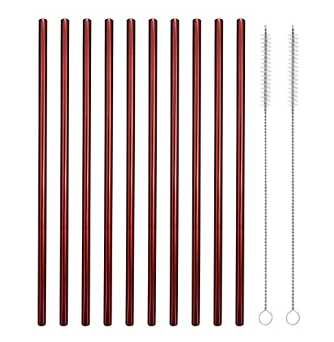 10 Pcs Stainless Steel Straws
