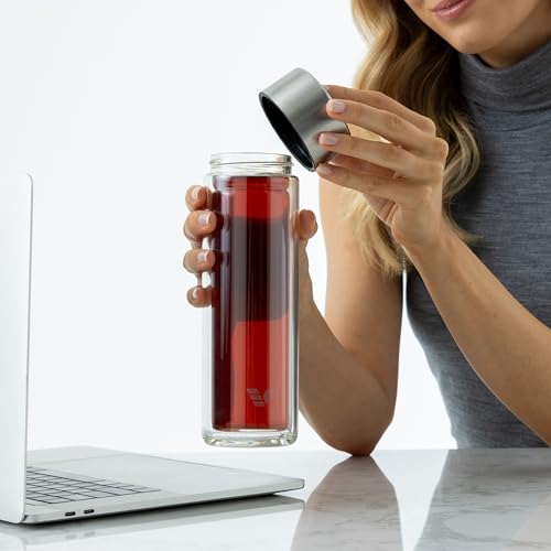 Glass Multi Tea Infuser Bottle 14oz