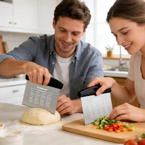 2 Pack Bench Scraper Dough Cutter