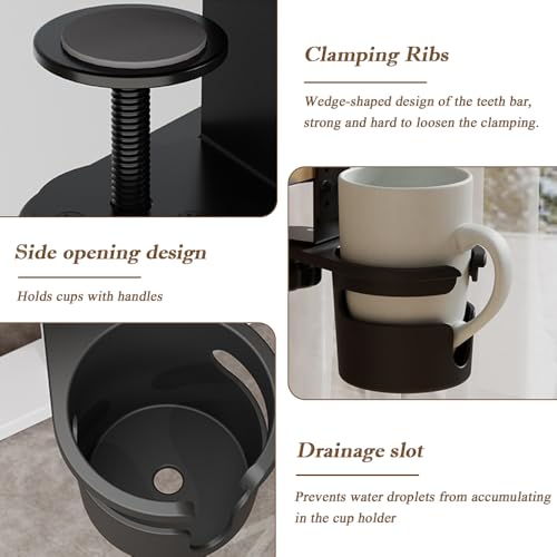 Desk Cup Holder 360° Rotating Under Table