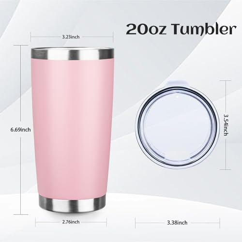 6 Pack 20oz Stainless Steel Travel Coffee Tumbler