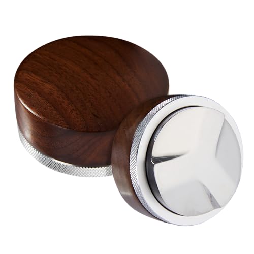 54mm distributor called Adjustable Depth espresso leveler Compatible with Breville Machine Accessories The coffee leveler Made of Stainless Steel and Walnut wood