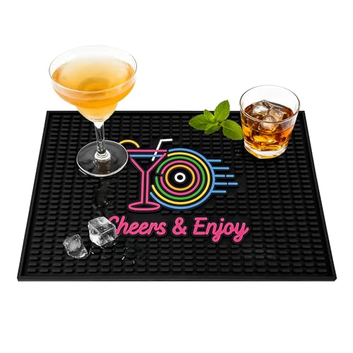 Neon Tiki Black Bar Mat 18 x 12 Inch