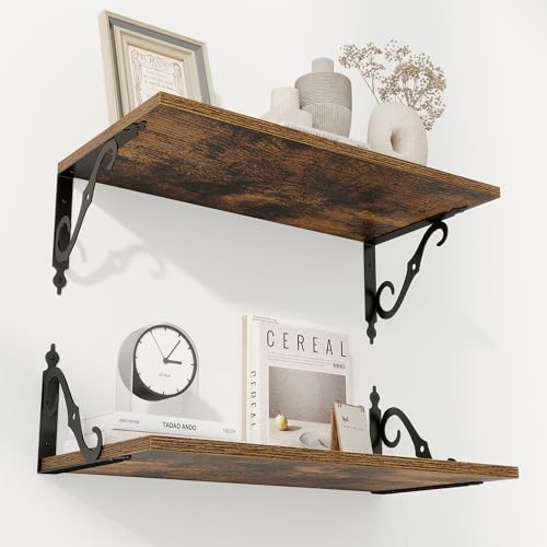 12 Inch Deep Floating Shelves for Wall (2 Count)