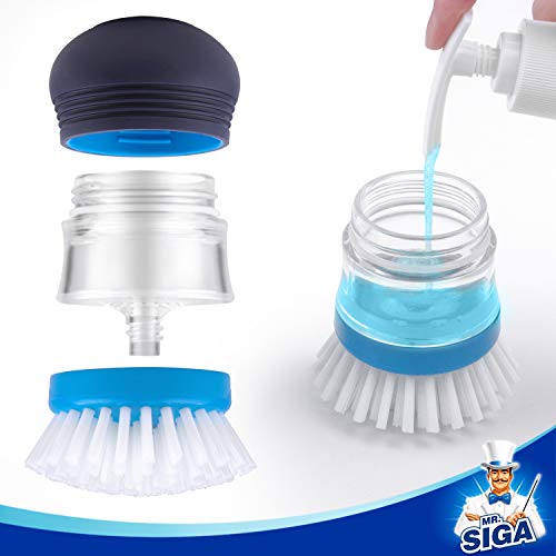 Soap Dispensing Palm Brush Storage Set