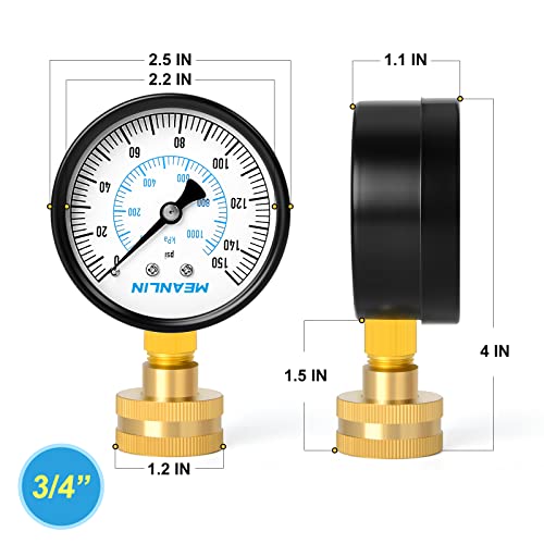 0 150psi Water Pressure Gauge