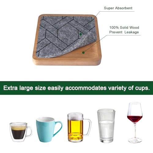 5 Pack Coasters for Drinks Absorbent