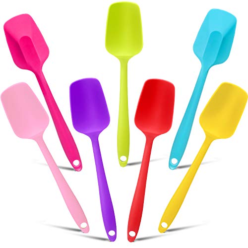 7 Pcs Small Silicone Spoonula Spatula (7 Count)