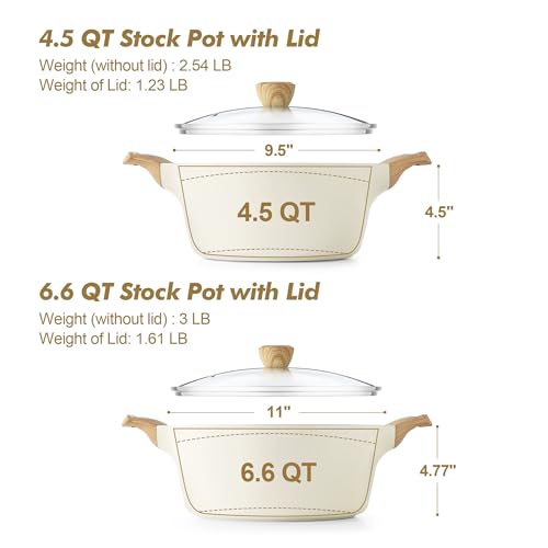Ceramic Nonstick Stock Pot with Lid (2 Count)