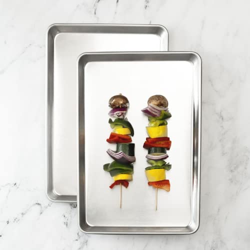 Jelly Roll Baking Pan Aluminum Nonstick Warp Free Set of 2 (2 Count)
