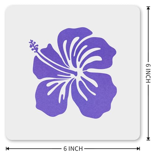 Hibiscus Stencil 6 Inches