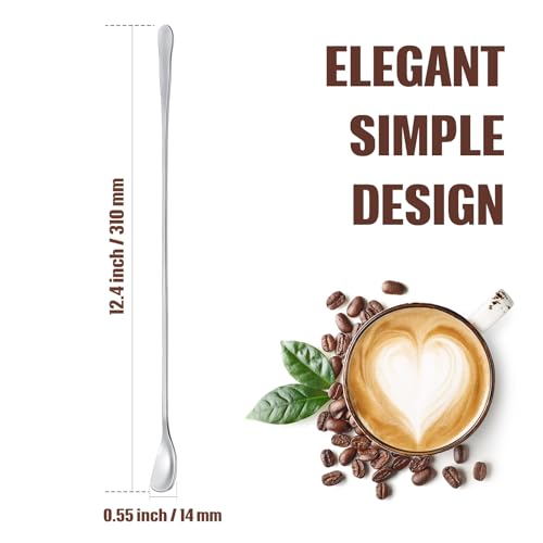 8 Pieces Stainless Steel Coffee Stirrers Mixing Spoons (8 Count)