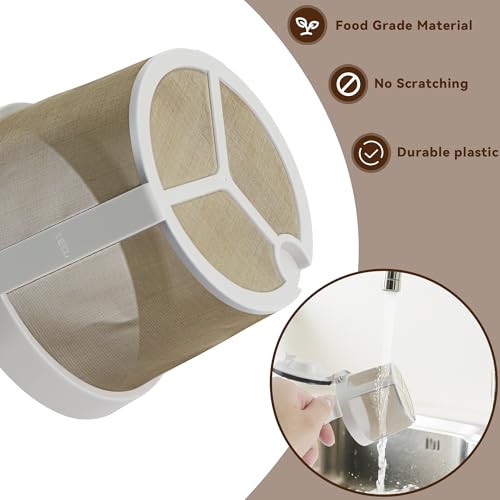 2 PCS Durable White Permanent Coffee Filter for Ninja PB051 PB040 PB041ST (2 Count)