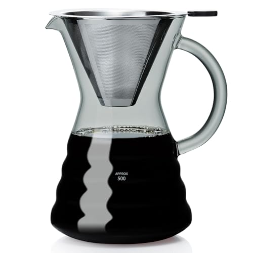 Pour Over Coffee Maker with Permanent Stainless Filter 27 fl oz (27 Fl Oz)
