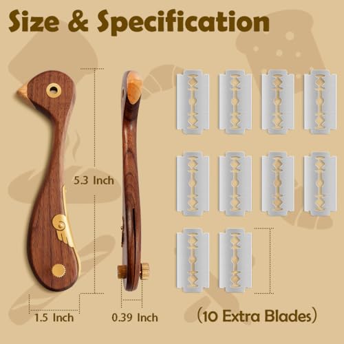Bird Bread Lame Dough Scoring Tool with 10 Replacement Blades (10 Count)