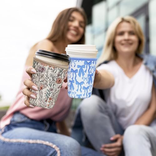 Reusable Insulated Neoprene Iced Coffee Cup Sleeve (3 Count)