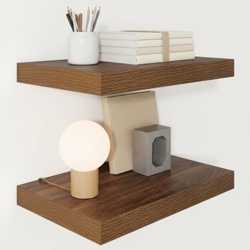Deep Floating Shelves for Wall 16x12” Set of 2 (2 Count)