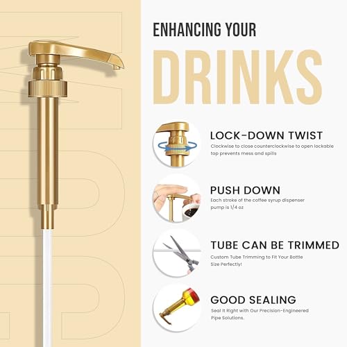 Jimoco® Syrup Pump Dispenser + Torani® Vanilla Syrup (25.4 Fl Oz)