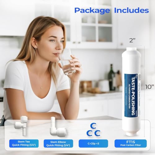 FT15 N NSF Certified 5th Stage Inline Post Carbon Water Filter
