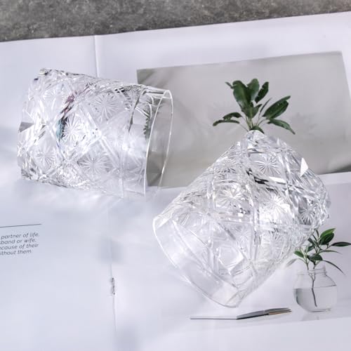 Crystal Whiskey Glasses Set of 2 Old Fashioned Glasses Hand Blown (2 Count)