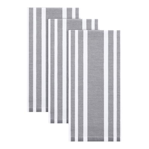 Premium Cotton Stripe Kitchen Towels 3 Pack (3 Count)